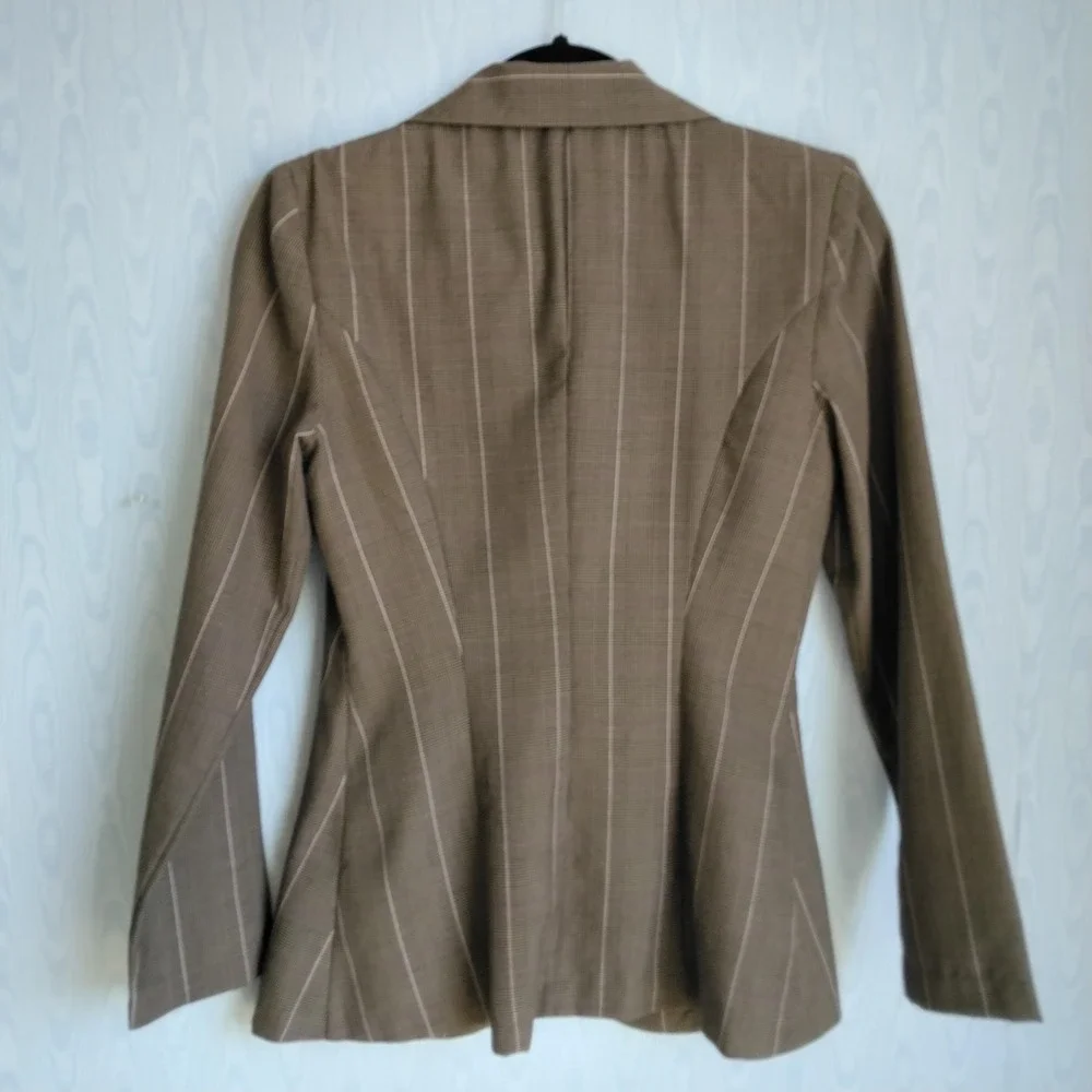 Vtg Y2K XS My Michelle Plaid Blazer Single-Breasted Coquette Preppy Office Siren